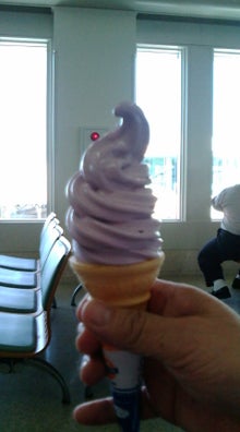 木村友泉のオリーブログ-紅いもアイス